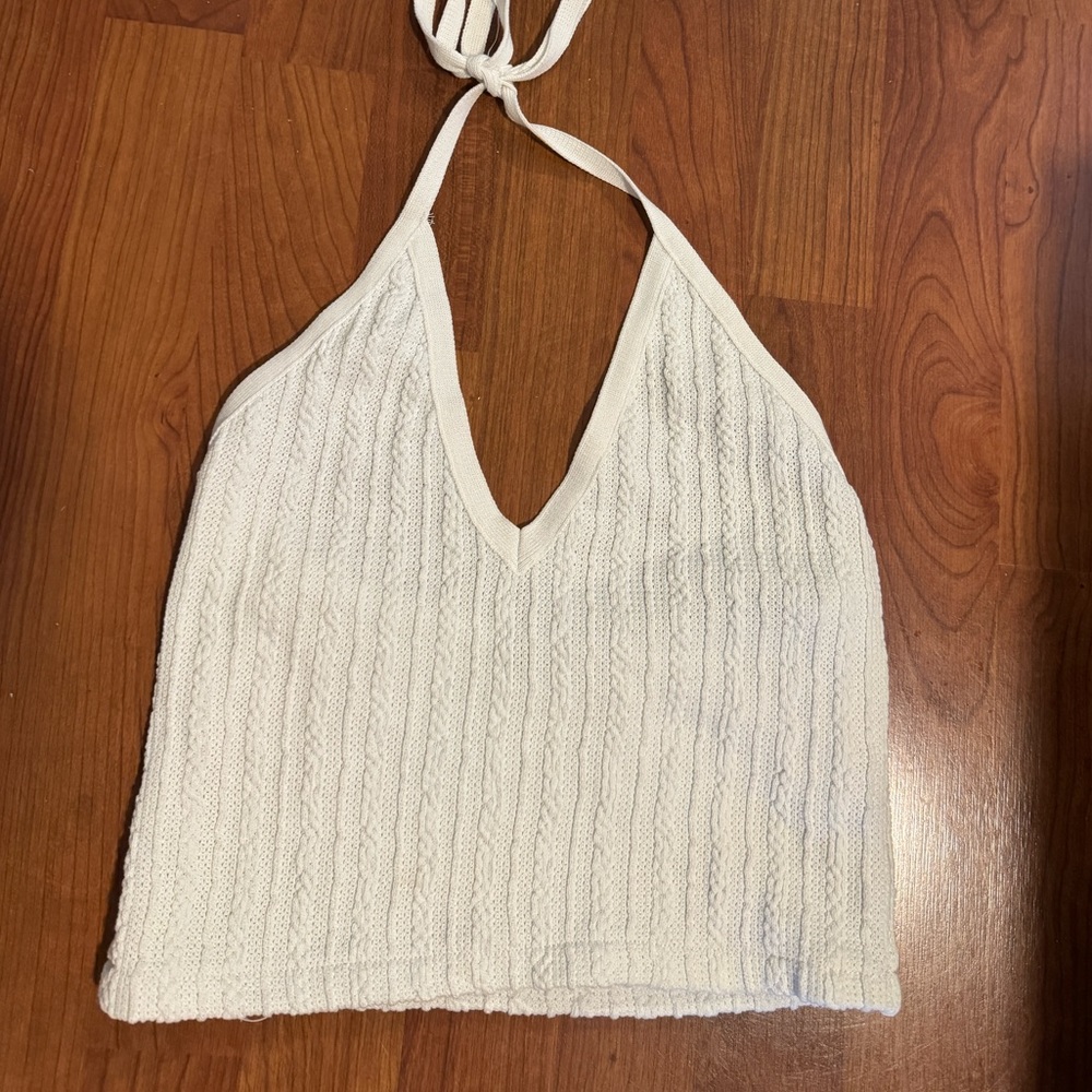 Zara white crop top
